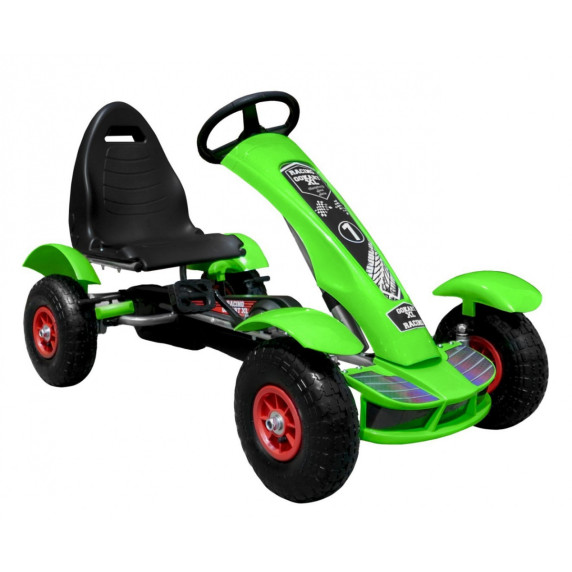 Pedálos Gokart Inlea4Fun Racing XL - Zöld