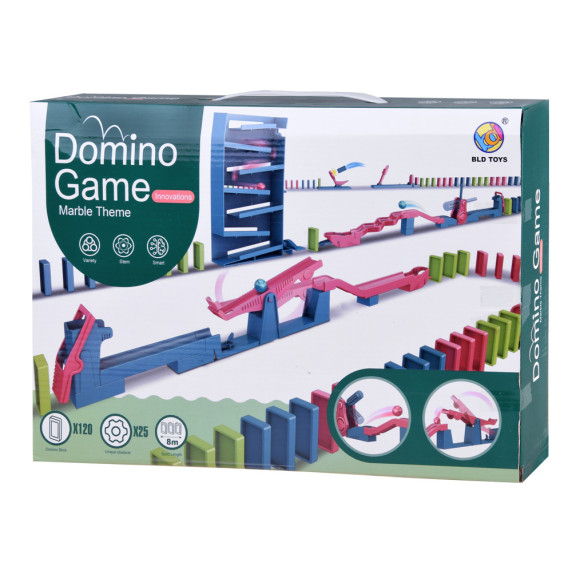 Golyóvezetős domino építőjáták Inlea4Fun MARBLE DOMINO GAME