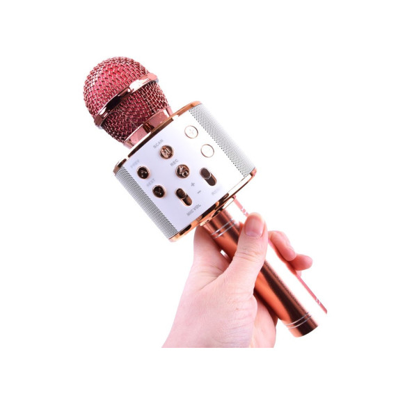 Microfon karaoke wireless - Inlea4Fun IN0136 - roz