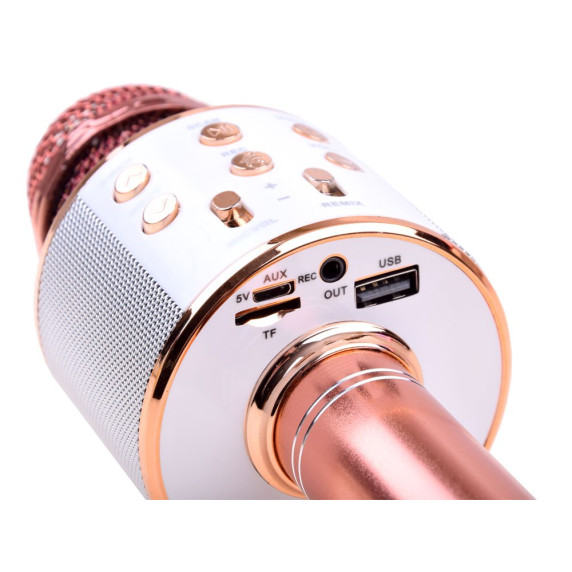 Microfon karaoke wireless - Inlea4Fun IN0136 - roz