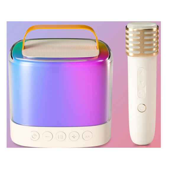 Mini difuzor, portabil cu 2 microfoane - Inlea4Fun KARAOKE SPEAKER IN0178