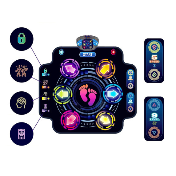 Saltea muzicală de dans pentru copii - LIGHT-UP MUSIC DANCE MAT