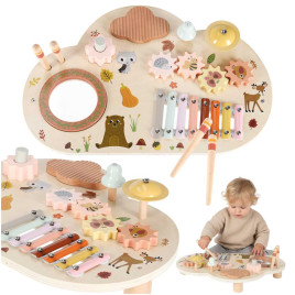 Fa oktatóasztal, zenés tábla WOODEN MUSIC TABLE - 