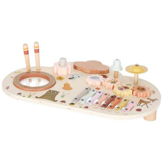 Fa oktatóasztal, zenés tábla WOODEN MUSIC TABLE