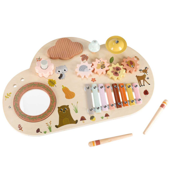 Fa oktatóasztal, zenés tábla WOODEN MUSIC TABLE