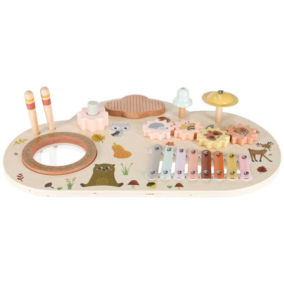 Fa oktatóasztal, zenés tábla WOODEN MUSIC TABLE