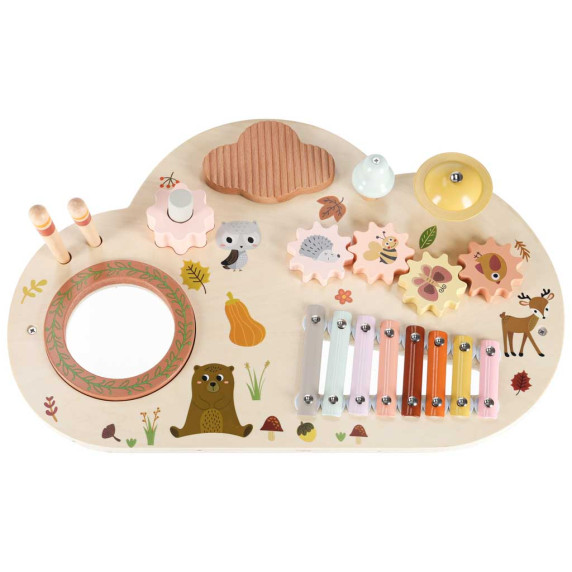 Fa oktatóasztal, zenés tábla WOODEN MUSIC TABLE