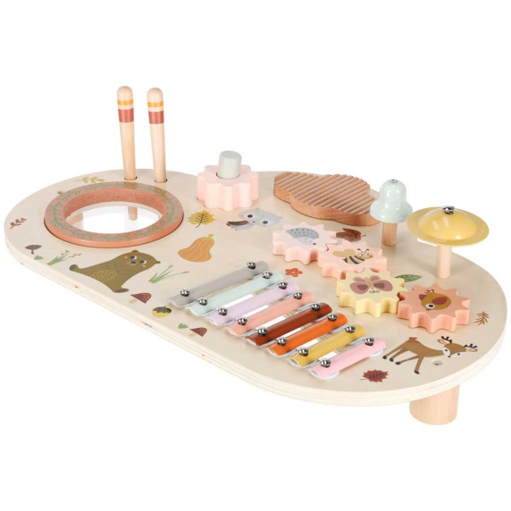 Fa oktatóasztal, zenés tábla WOODEN MUSIC TABLE