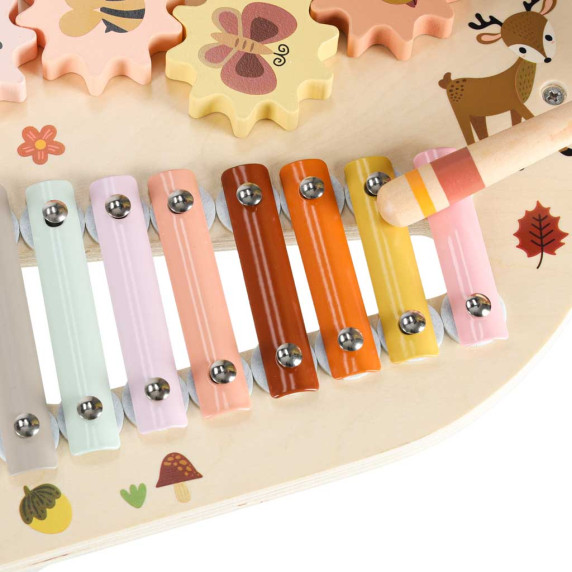 Fa oktatóasztal, zenés tábla WOODEN MUSIC TABLE