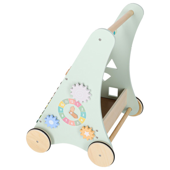 Fa oktató járássegítő számolóval, formaválogatóval és cintányérokkal - Kék