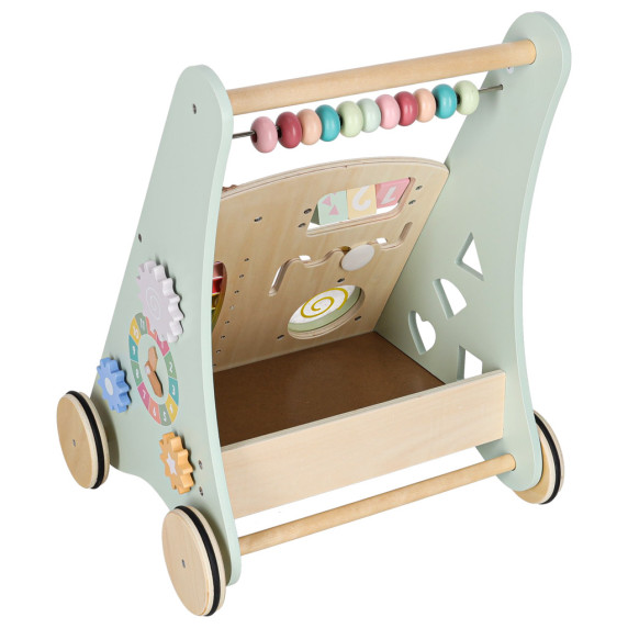 Fa oktató járássegítő számolóval, formaválogatóval és cintányérokkal - Kék