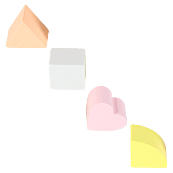 Fa oktató járássegítő számolóval, formaválogatóval és cintányérokkal - Kék