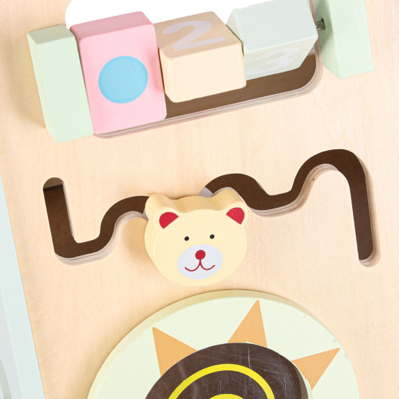 Fa oktató járássegítő számolóval, formaválogatóval és cintányérokkal - Kék