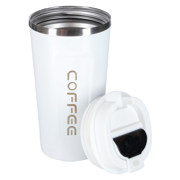 Smart termohrnček s LED displejom 500 ml COFFEE - biely