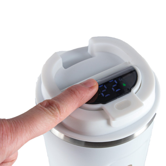 Smart termohrnček s LED displejom 500 ml COFFEE - biely