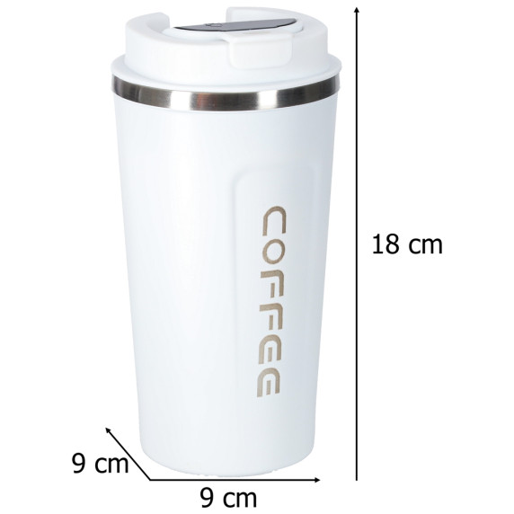 Smart termohrnček s LED displejom 500 ml COFFEE - biely