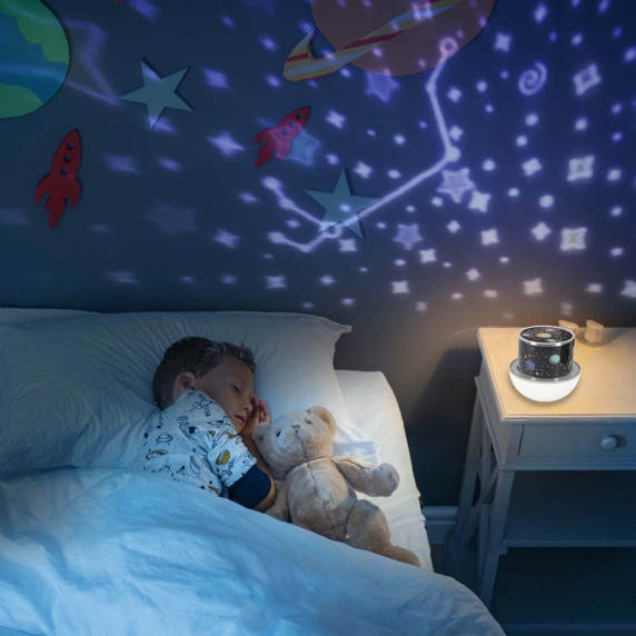LED éjjeli lámpa csillagprojektorral és távirányítóval CUTE ELF Projection lamp - Rénszarvas
