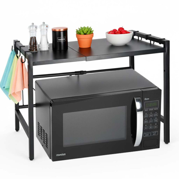 Konyhai polc, állítható fém rendszerező 63x46x36 cm