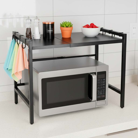 Konyhai polc, állítható fém rendszerező 63x46x36 cm