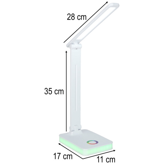 Összecsukható asztali lámpa színes háttérvilágítással LED LAMP