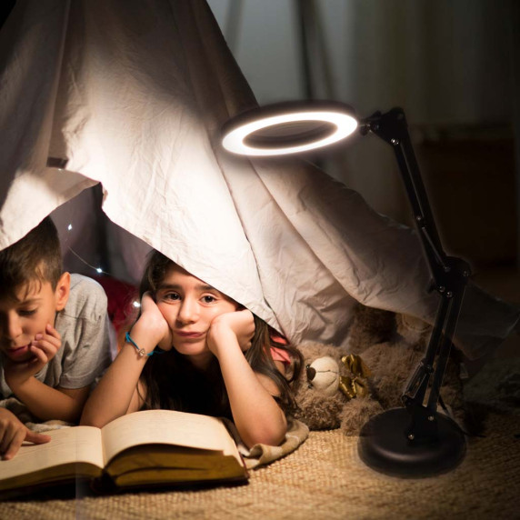 Asztali LED lámpa nagyítóval és forgatható karral LUMELA Desk lamp
