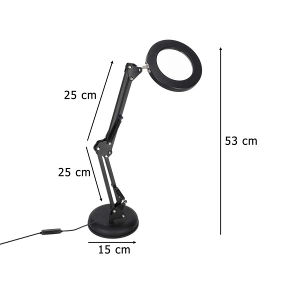 Asztali LED lámpa nagyítóval és forgatható karral LUMELA Desk lamp