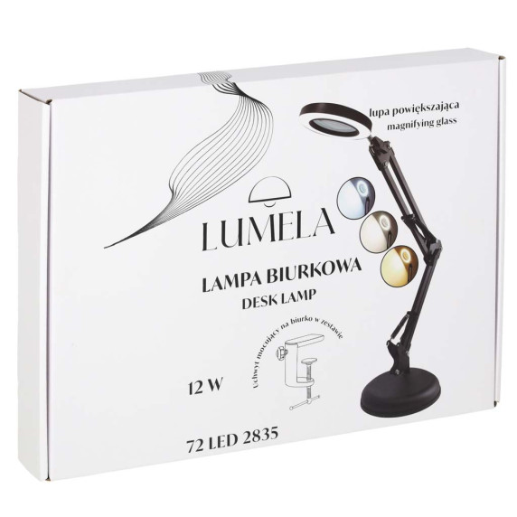 Asztali LED lámpa nagyítóval és forgatható karral LUMELA Desk lamp