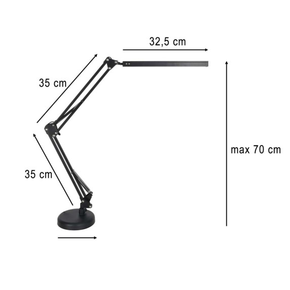 Asztali LED lámpa forgatható karral és USB-csatlakozóval LUMELA Desklamp