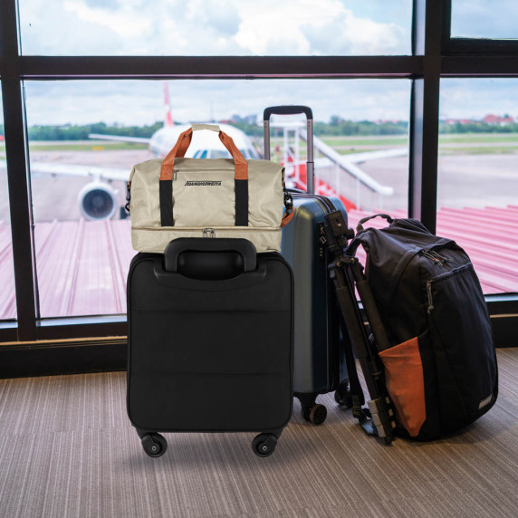 Sporttáska kézipoggyász Inlea4Home SPORTS TRAVEL BAG - Bézs