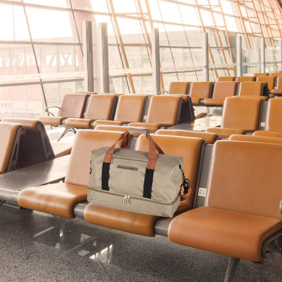 Sporttáska kézipoggyász Inlea4Home SPORTS TRAVEL BAG - Bézs