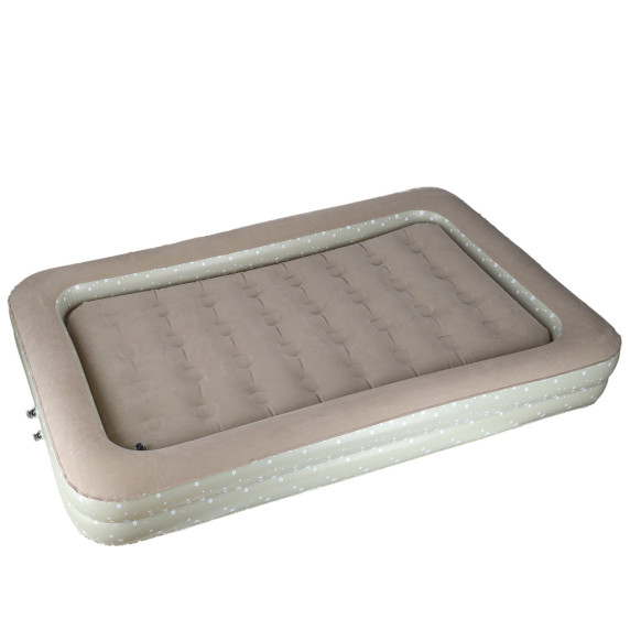 Nafukovacia posteľ dvojdielna, nafukovací matrac pre deti 140 x 90 x 20 cm - sivý