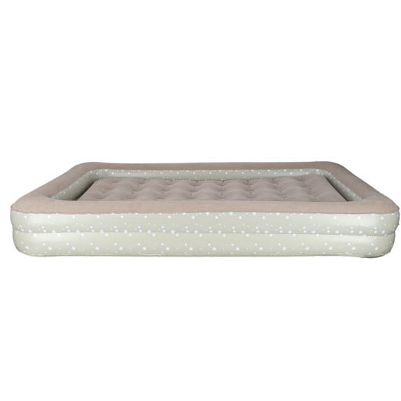 Nafukovacia posteľ dvojdielna, nafukovací matrac pre deti 140 x 90 x 20 cm - sivý