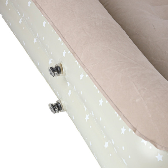 Nafukovacia posteľ dvojdielna, nafukovací matrac pre deti 140 x 90 x 20 cm - sivý