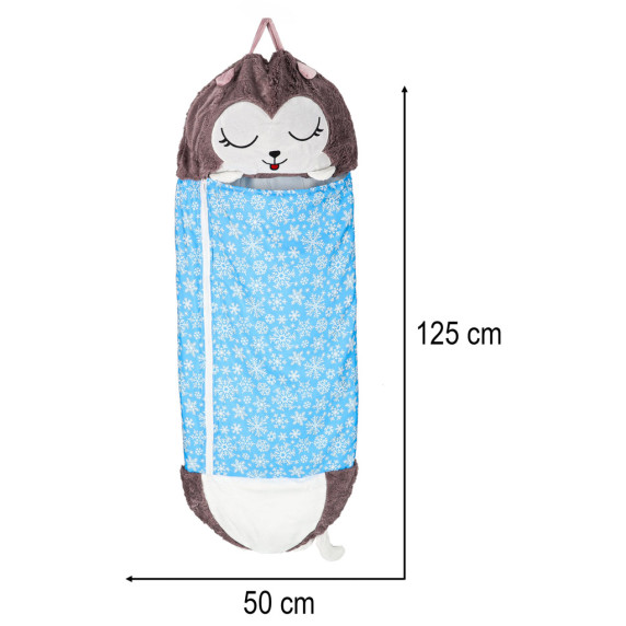 Sac de dormit pentru copii 2 în 1 - 125x50 cm - albastru