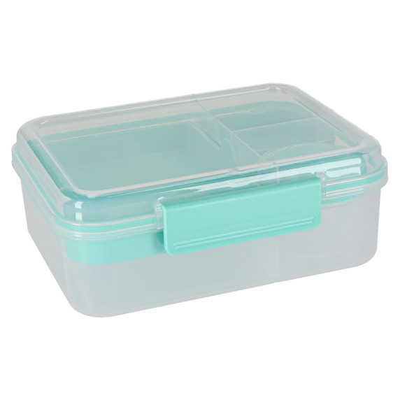 Uzsonnás doboz, ételdoboz rekeszekkel 2200 ml - Menta