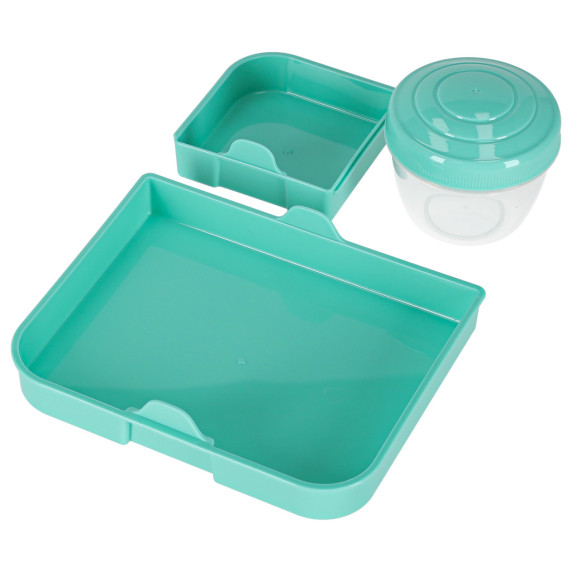 Uzsonnás doboz, ételdoboz rekeszekkel 2200 ml - Menta