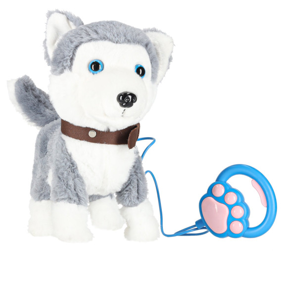 Jucărie interactivă cățeluș cu lesă Inlea4Fun INTERACTIV PUPPY – Husky