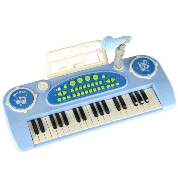 Interaktívny klavír s mikrofónom Inlea4Fun ELECTRONIC KEYBOARD - modrý