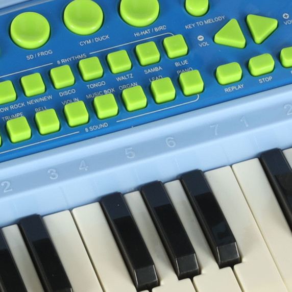 Interaktívny klavír s mikrofónom Inlea4Fun ELECTRONIC KEYBOARD - modrý