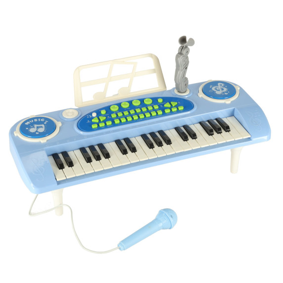Interaktívny klavír s mikrofónom Inlea4Fun ELECTRONIC KEYBOARD - modrý