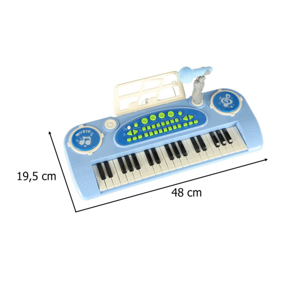Interaktívny klavír s mikrofónom Inlea4Fun ELECTRONIC KEYBOARD - modrý