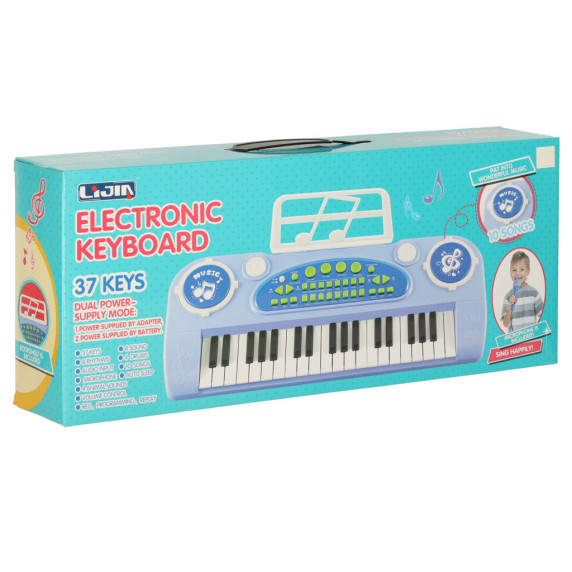 Interaktívny klavír s mikrofónom Inlea4Fun ELECTRONIC KEYBOARD - modrý