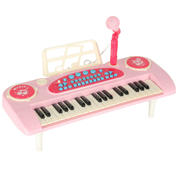 Interaktívny klavír s mikrofónom Inlea4Fun ELECTRONIC KEYBOARD - ružový