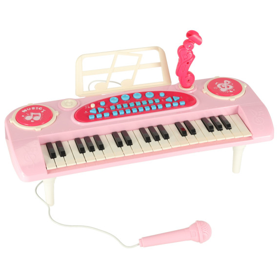 Interaktívny klavír s mikrofónom Inlea4Fun ELECTRONIC KEYBOARD - ružový