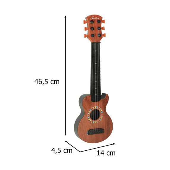 Chitară clasică pentru copii din lemn, 6 corzi, 18 inch, 46,5 cm