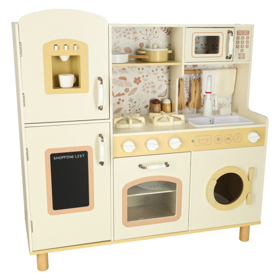 Bucătărie de jucărie din lemn 90 cm - Inlea4Fun WOODEN KITCHEN
