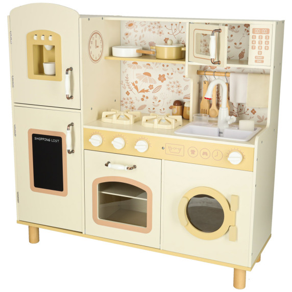 Bucătărie de jucărie din lemn 90 cm - Inlea4Fun WOODEN KITCHEN