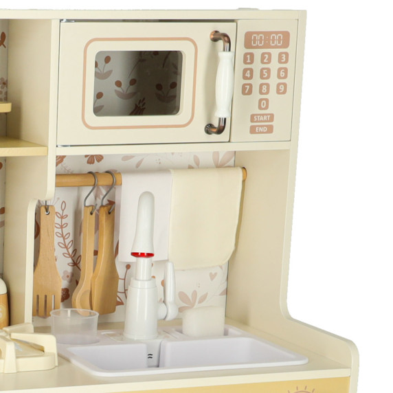 Bucătărie de jucărie din lemn 90 cm - Inlea4Fun WOODEN KITCHEN