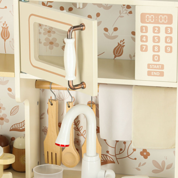 Bucătărie de jucărie din lemn 90 cm - Inlea4Fun WOODEN KITCHEN