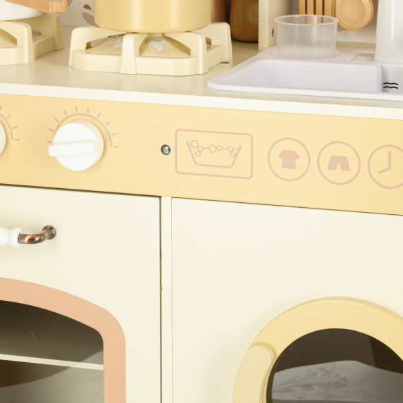 Bucătărie de jucărie din lemn 90 cm - Inlea4Fun WOODEN KITCHEN